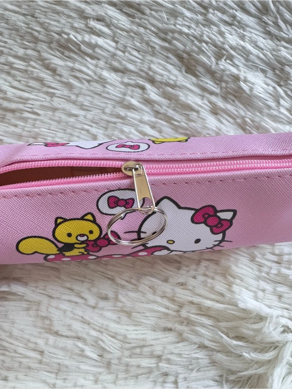 Hello Kitty Pink Canvas Pencil Case - Cute Cat Design